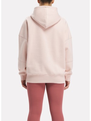 Reebok Açık Pembe Kadın Yuvarlak Yaka Sweatshirt IL2104 Lux Oversızed Hoodıe