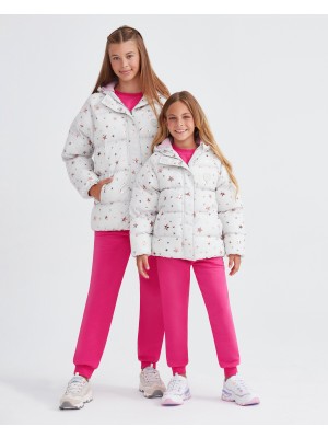 Skechers G Outerwear Padded Jacket Büyük Kız Çocuk Gri Mont Sk232042-032