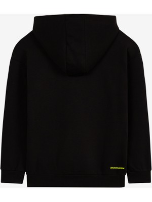 Skechers B Heavy Weight Fleece Hoodie Sweatshirt Erkek Çocuk Siyah Sweatshirt SK232184-001