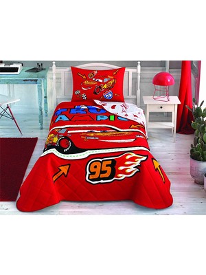 Taç Lisanslı Yatak Örtüsü Seti Cars Champion Tek Kişilik