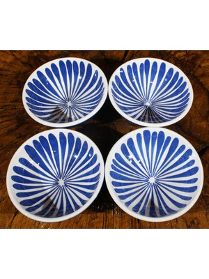 Mavi Beyaz 4lü Kase Takımı