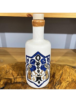 Selçuklu Kuşu Desenli Zeytinyağı Şişesi