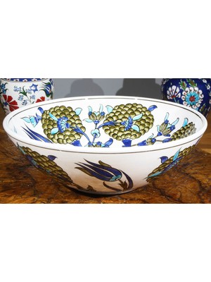 Şam Tarzı 30cm İznik Kase