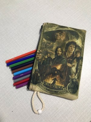Owl Bag Yüzük Efendi Desenli Tasarım Bez Kalemlik - Cüzdan