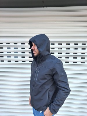 Kinetix Siyah Renk Basıc Softshell Mont