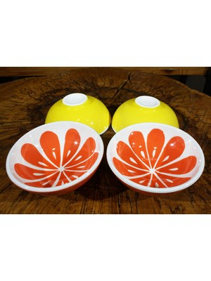 Turuncu ve Sarı Kase Seti
