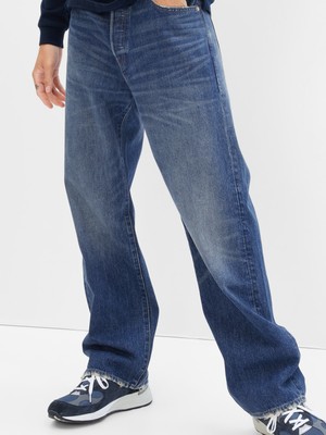 Gap 100% Organik Pamuk Düğmeli Fly '90S Loose Washwell™ Jean Pantolon