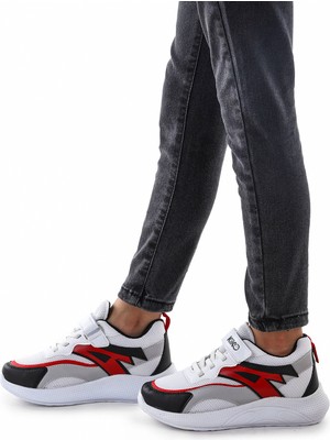 Kiko Kids Cırtlı Fileli Erkek Çocuk Spor Ayakkabı 3010