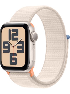 Apple Watch SE 2.Nesil (2023) GPS 40mm Starlight Aluminium Case with Starlight Sport Loop