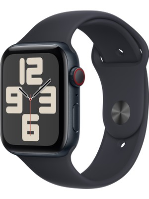 Apple Watch SE GPS + Cellular 44mm Gece Yarısı Alüminyum Kasa Gece Yarısı Spor Kordon - M/L