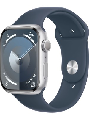 Apple Watch Seri 9 Gps 45MM Gümüş Rengi Alüminyum Kasa Spor Kordon - M/l MR9E3TU/A