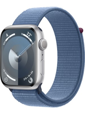 Apple Watch Seri 9 Gps 45MM Gümüş Rengi Alüminyum Kasa Spor Loop MR9F3TU/A