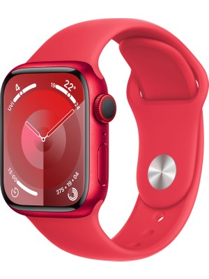Apple Watch Seri 9 Gps + Cellular 41MM (Product)Red Alüminyum Kasa Spor Kordon - S/m MRY63TU/A