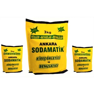 Ankara Sodamatik Kireç Önleyici ve Beyazlatıcı 3 kg * 3 Adet (Tüller - Beyazlar - Renkliler)