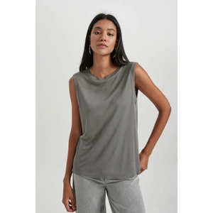 Regular Fit Bisiklet Yaka Fitilli Kaşkorse Atlet B3559AX23HS