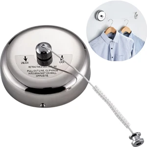 Tek Geri Çekilebilir Çamaşır Ipi 304 Paslanmaz Çelik Duş Banyo Çamaşırhane Için (Yurt Dışından)