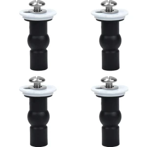 Klozet Bağlantı Parçaları, 4 Paket Klozet Kapağı Menteşe Vidaları Klozet Bağlantı Parçaları Genişletilebilir Kauçuk Üst Somun Vidaları (Yurt Dışından)