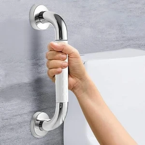 Duş Tutunma Barı, Kaymaz Saplı Tutunma Barı, Duvara Monte Paslanmaz Çelik Tutunma Barı, Duş Veya Tuvalet Emniyetli Küvet Tutma Kolu, Banyo, Mutfak, Merdiven (30cm Beyaz) Rtinkjy (Yurt Dışından)