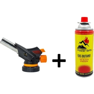 CAMPING TIME Çakmaklı Pürmüz Set Bütan Propan Kamp Gazı Kartuş 400ML 227GR