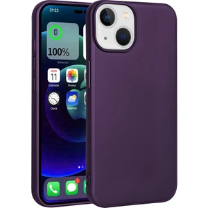 noktaks - Apple iPhone 15 Plus - Kılıf Mat Soft Premier Silikon Kapak - Derin Mor