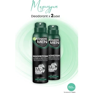 Men Magnezyum Ultra Kuru 72 Saat Sprey Deodorant 150 ml x 2 Adet
