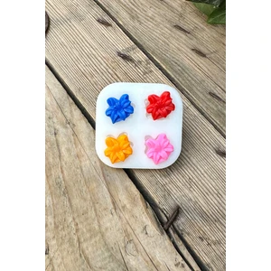 Ejderha Orkide Çiçeği Dörtlü Mum Kalıbı ( Silikon )