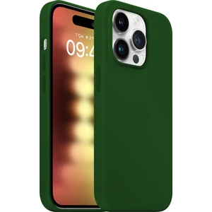 Buff iPhone 15 Pro Rubber Fit Kılıf Dark Green