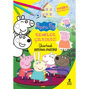 Renkler Çildirdi - Peppa Pig Çikartmali Boyama Partisi