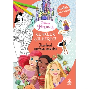 Renkler Çıldırdı - Disney Prenses Çikartmali Boyama Partisi