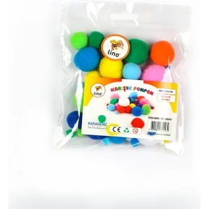 Karışık Renkli ve Karışık Boy Yumuşak Ponpon 40’lı