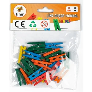 Ahşap Mandal Renkli 25 mm