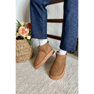 Kadın Süet Yarım Bot Içi Kürklü Bot & Bootie TS1146
