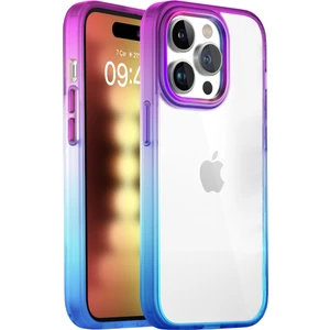 Buff iPhone 15 Pro Air Bumper Rainbow Kılıf Blue Purple
