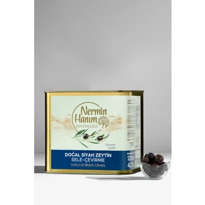 Nermin Hanım Zeytinliği Edremit Siyah Sele (Çevirme) Zeytin (1,2 Kg)