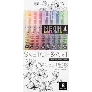 Bruno Visconti Sketch&art "uniwrite Neon" 0.8mm 8 Renk Jel Kalem