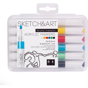 Bruno Visconti "sketch & Art" Akrilik Marker Kalem 6 Renk