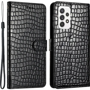 Samsung Galaxy A52 / A52S 5g Deri Kapak Stand Cüzdanı Timsah Doku Telefon Kılıfı (Yurt Dışından)