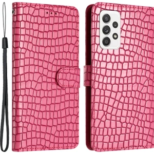 Samsung Galaxy A52 / A52S 5g Deri Kapak Stand Cüzdanı Timsah Doku Telefon Kılıfı (Yurt Dışından)