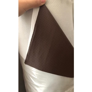Kahverengi Renk Nokta Desen Suni Deri Metre Kumaşlar( Oto Döşeme,mobilya.çanta,hobi Amaçlı Vs..)