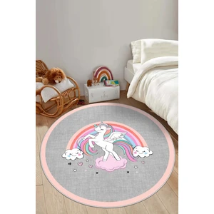 West Home Makinede Yıkanabilir Kaymaz Taban Leke Tutmaz Pudra  Bebek ve Çocuk Odası Halısı