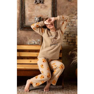 Welsof Desenli Peluş Pijama Takımı