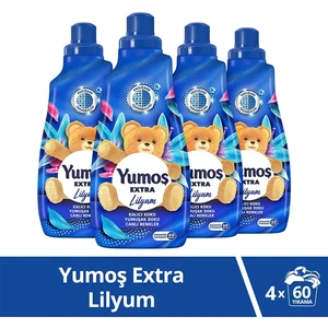 Extra Lilyum Konsantre Çamaşır Yumuşatıcı 1440 ml x 4 Adet 60 Yıkama Yumoş Lilyum 1440