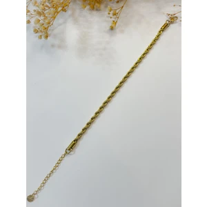 Çelik Bileklik Burgu Bileklik 4 mm Gold