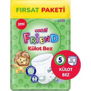 Goo.n Friend 5 Numara Külot Bebek Bezi Büyük Fırsat Paketi - Cilt Dostu - 192 Adet