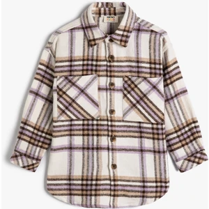 Gömlek Ceket Cep Detaylı Uzun Kollu