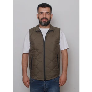 R&B Tasarım Soğan Desenli Slimfit  Kapitone  Şişme Yelek