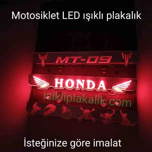 Motosiklet Işıklı Plakalık