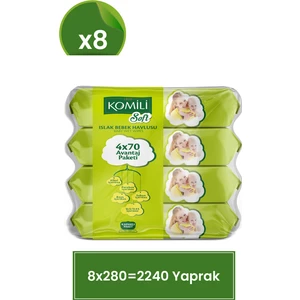 Soft Islak Havlu 4 x 70 x 8 2240 Yaprak
