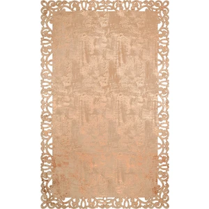 Eko Halı Bıanca Bnc 05 Beıge Copper Klasik ve Modern Işleme ve Oymaya Sahip Bordürlü Suni Deri Halı