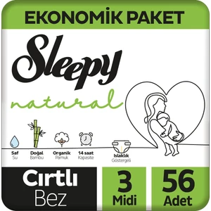 Natural Jumbo Bebek Bezi Midi 3 Numara 56 Adet